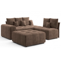 Модульный диван «Торонто 7» коричневый